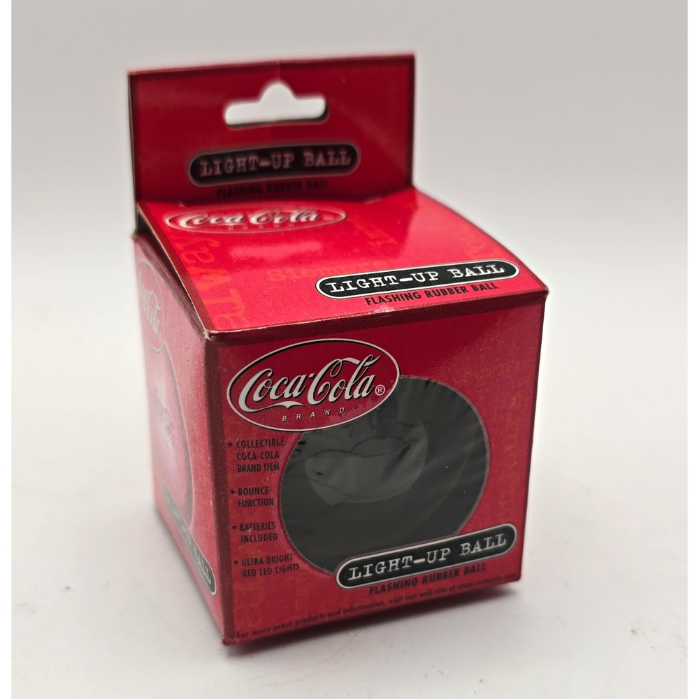 Coca-Cola Red/White Light-Up Flashing Rubber Ball Polar Bear Soda Theme